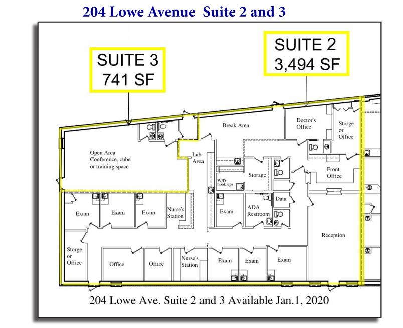 204 Lowe Ave Suite 2 And 3 Medical Office For Lease John Blue